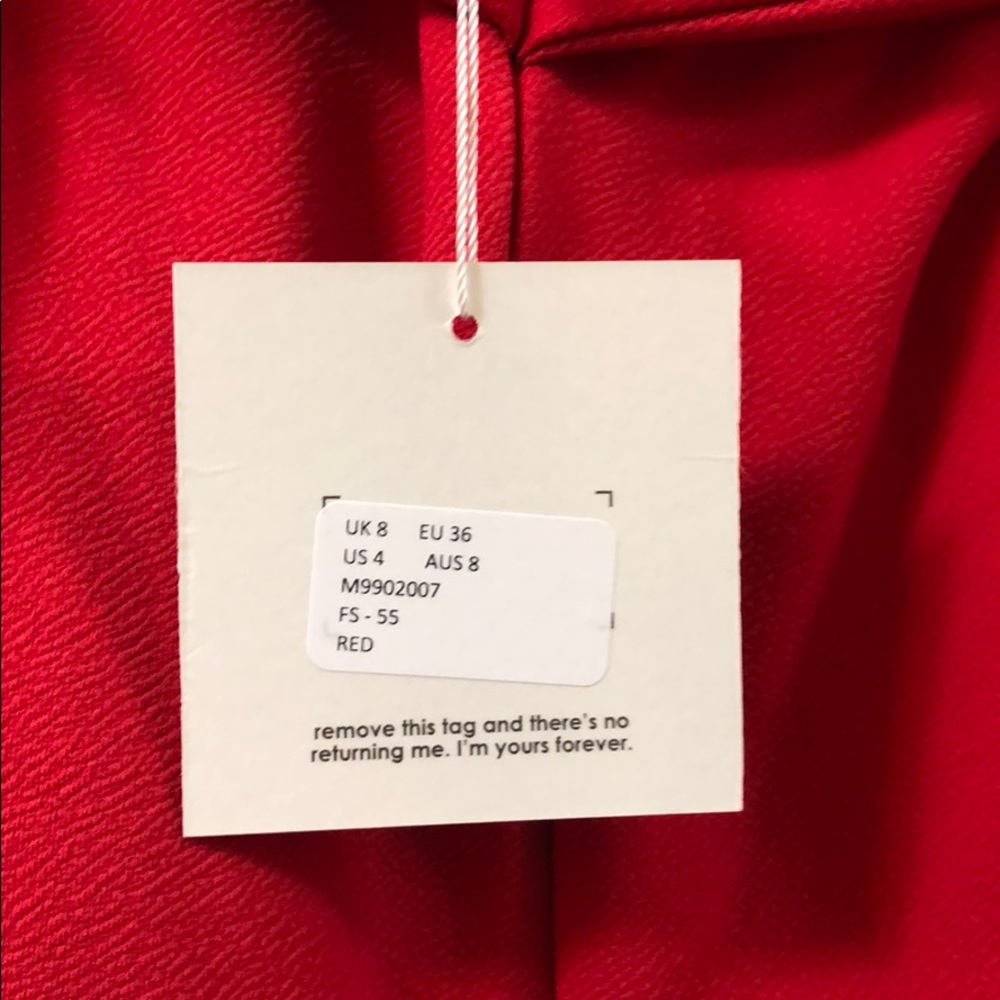 NWT Red off the shoulders jumpsuit - Picture 3 of 5